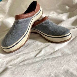 Bass Denim Canvas & Leather Slip-on Sneakers